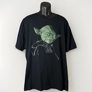 Marc Ecko Cut & Sew Star Wars Collection Embellished Yoda Black Tee Men’s Sz XXL